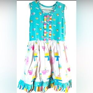 NIB Eleanor Rose Cake, Cupcakes, Teapot Sleeveless Rhonda‎ Dress Size 7-8